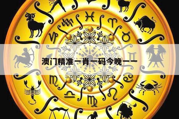 澳门精准一肖一码今晚一一
