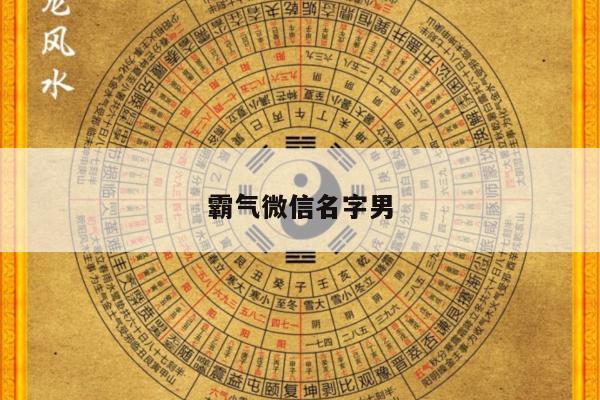 霸气微信名字男