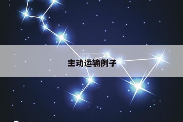 主动运输例子